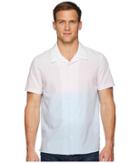 Calvin Klein Short Sleeve Ombre Camp Shirt (plush Pink) Men's Clothing