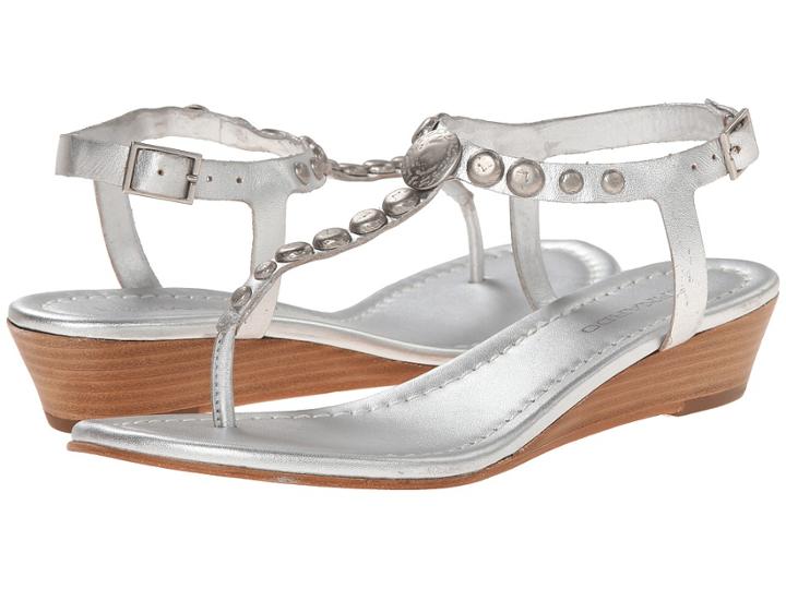 Bernardo Mojo Wedge (silver Calf/silver) Women's Sandals