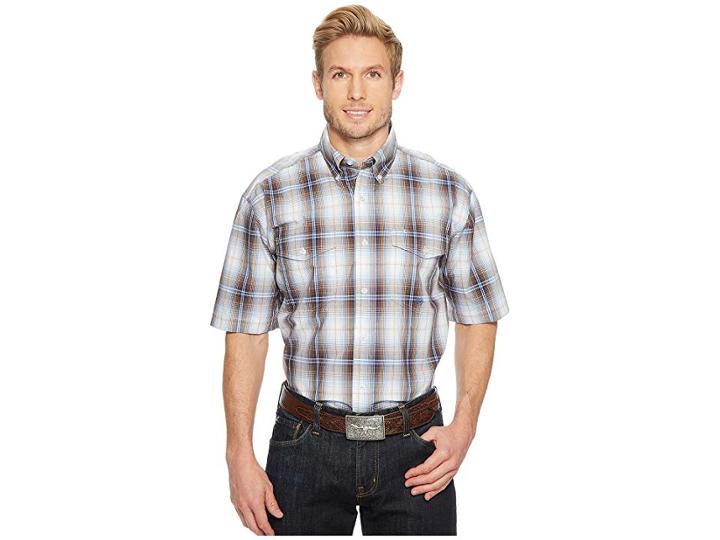 Roper 1525 Bluesy Plaid (blue) Men's Clothing