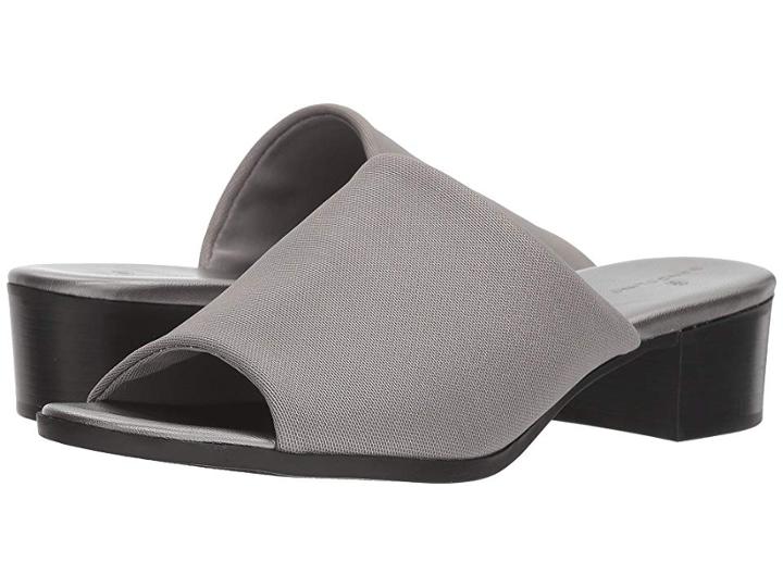 Bandolino Evelia (pewter Metallic Stretch Mesh) Women's Slide Shoes