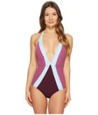 Flagpole Jade One-piece (port/bay/orchid) Women's Swimsuits One Piece