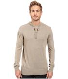 Prana Throw On Hooded Sweater (dark Khaki) Men's Clothing