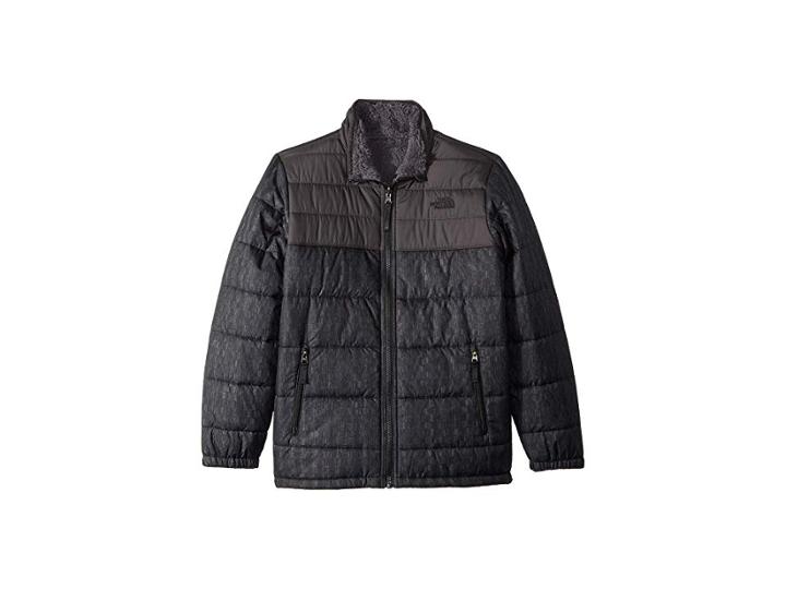 The North Face Kids Reversible Mount Chimborazo Jacket (little Kids/big Kids) (tnf Black Checker Print) Boy's Coat
