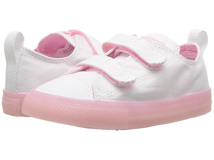 Converse Kids Chuck Taylor(r) All Star(r) 2v Jelly Ox (infant/toddler) (white/cherry Blossom/cherry Blossom) Girls Shoes