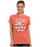 Life Is Good Cool Tee (chili Red 2) Women's Short Sleeve Pullover