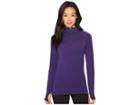 Hot Chillys Mtf Solid Zip-t (wild Grape) Women's Clothing