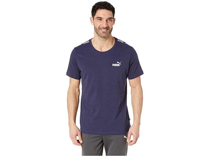 Puma Amplified Logo Tee (peacoat) Men's T Shirt