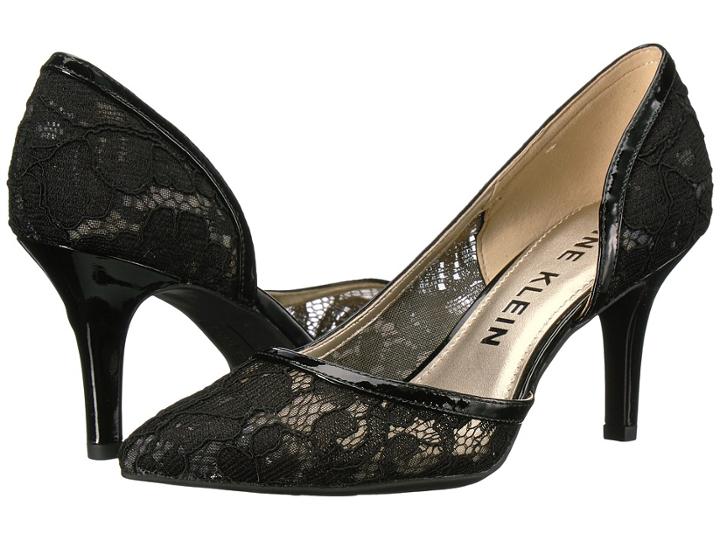 Anne Klein Yanci (black Lace Fabric) Women's Shoes