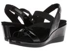 Anne Klein Peppina (black/black Synthetic) Women's Wedge Shoes