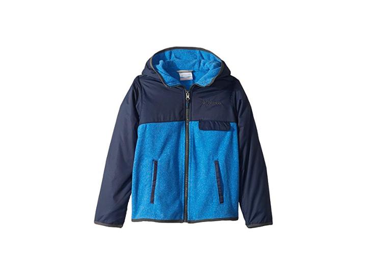 Columbia Kids Mountain Sidetm Overlay Full Zip Fleece (little Kids/big Kids) (super Blue/collegiate Navy/grill) Boy's Fleece