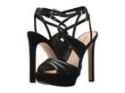 Nine West Valeska Platform Heel Sandal (black/black Dress Calf/isa Kid Suede) High Heels