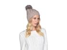 Ugg Cable Knit Pom Beanie (stone Heather Multi Plaited) Caps