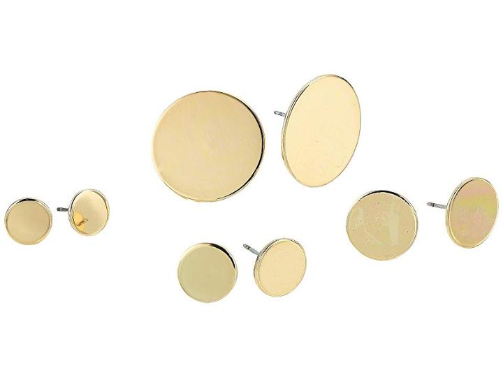 Steve Madden Circle Post Earrings (gold) Earring