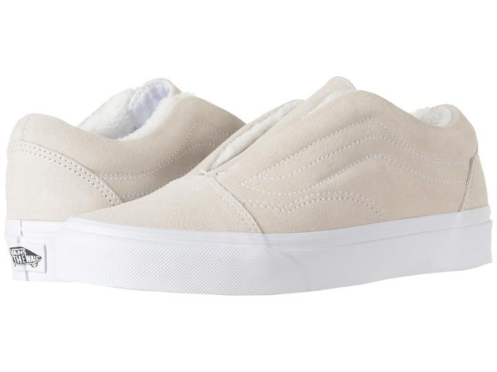 Vans Old Skool Laceless Hg ((suede) Fleece/true White) Skate Shoes