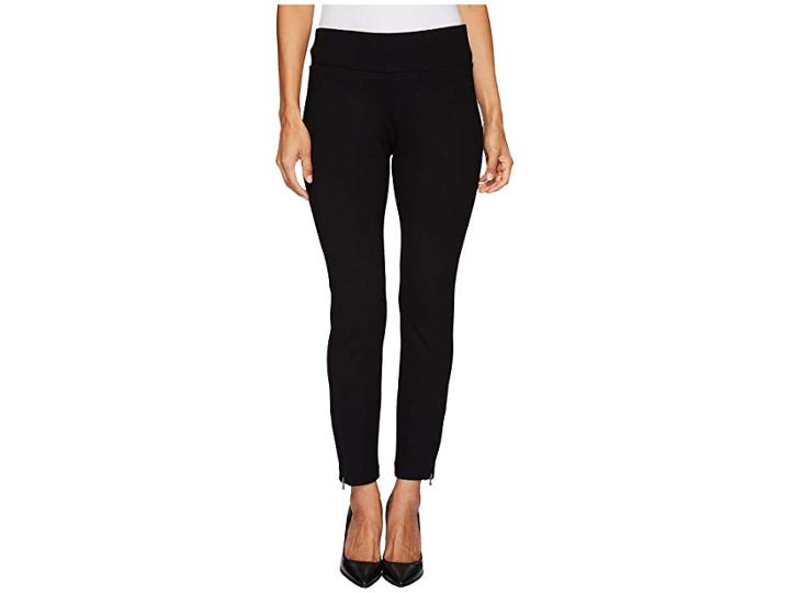 Nydj Petite Petite Pull-on Legging Pants W/ Ankle Zip In Black (black) Women's Jeans