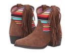 Ariat Kids Duchess (toddler/little Kid/big Kid) (powder Brown Suede/pink Serape) Cowboy Boots