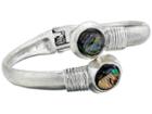 Robert Lee Morris Abalone And Silver Disc Bypass Bracelet (abalone) Bracelet