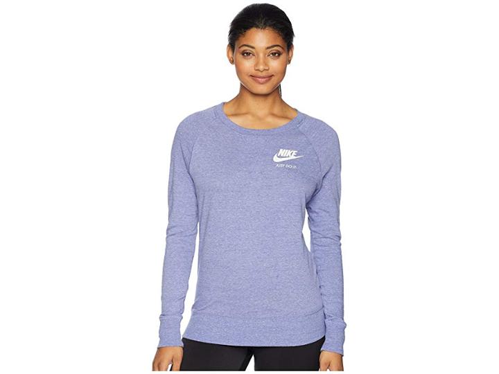 Nike Sportswear Gym Vintage Crew (purple Slate/sail) Women's Clothing
