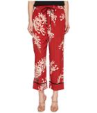 Mcq Piping Pintuck Track Pants (amp Red) Women's Casual Pants