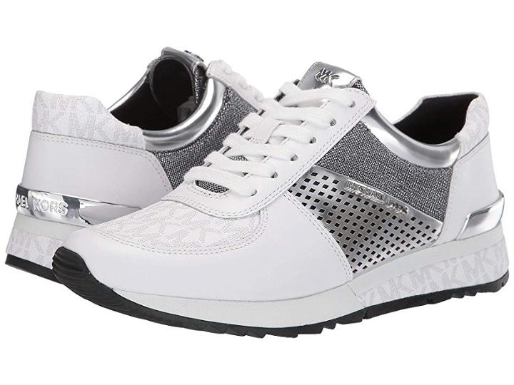 Michael Michael Kors Allie Wrap Trainer (white/silver) Women's Shoes