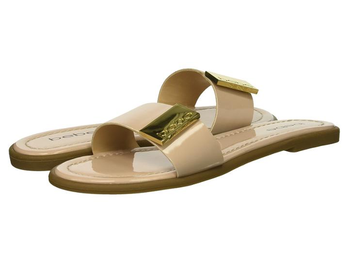 Bebe Lania (nude Patent) Women's Slide Shoes