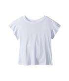 Splendid Littles Ruffle Sleeved Tee (big Kids) (optic White) Girl's T Shirt