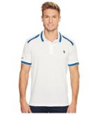 U.s. Polo Assn. Classic Fit Solid Short Sleeve Poly Pique Polo Shirt (white Winter) Men's Short Sleeve Pullover