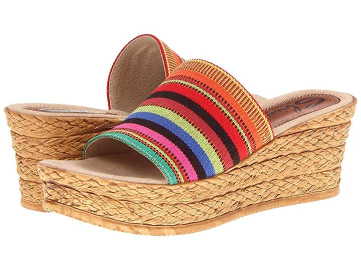 Sbicca Puerto (red Multi) Women's Wedge Shoes