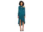 Yigal Azrouel Long Sleeve Cut Out Dress W/ Ring Detail (dark Green) Women's Dress