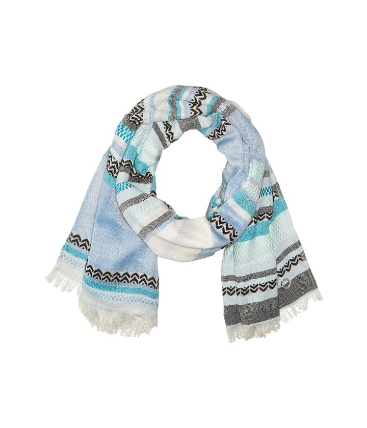 Calvin Klein Textured Stripe Woven Scarf (atlantis) Scarves