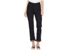 Nydj Sheri Slim Ankle W/ Tassle Hem In Black (black) Women's Jeans