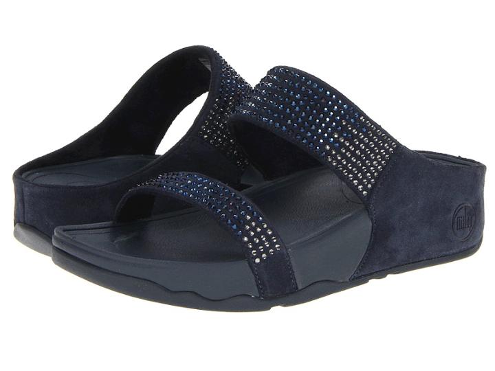 Fitflop Flaretm Slide Leather (supernavy Leather) Women's Sandals