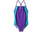 Speedo Kids Heather Splice One-piece Swimsuit (big Kids) (speedo Purple) Girl's Swimsuits One Piece