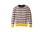 Toobydoo Knit Crew Neck Sweater (toddler/little Kids/big Kids) (grey Stripe) Boy's Sweater