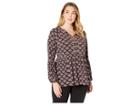 Michael Michael Kors Plus Size Chandelier Chain Neck Top (cordovan) Women's Clothing