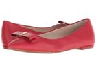 Cole Haan Elsie Bow Skimmer Ballet Flat (barbados Cherry Leather) Women's Shoes