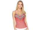 Prana Moorea Tankini (carmine Pink Marrakesh) Women's Swimwear