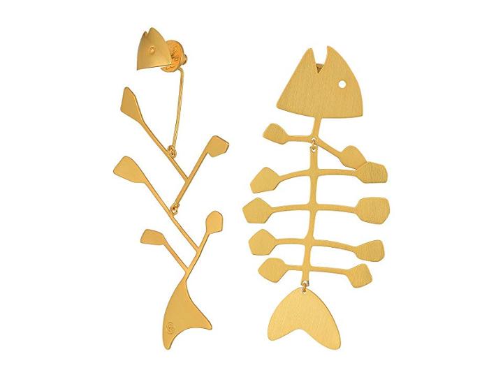 Tory Burch Fish Mismatched Earrings (brass/brass) Earring