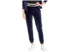 Juicy Couture Luxe Velour Pants (royal Navy) Women's Casual Pants