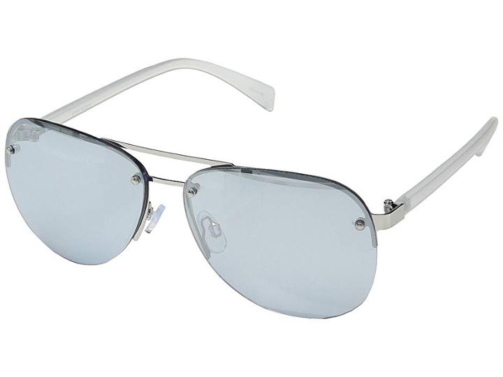 Steve Madden Christina (silver/smoke Lens) Fashion Sunglasses