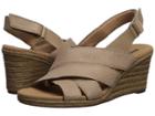 Clarks Lafley Krissy (sand Suede/leather Combi) Women's Wedge Shoes