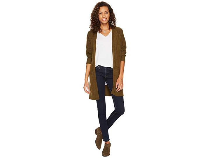 Lucky Brand Malibu Cardigan (olive) Women's Sweater