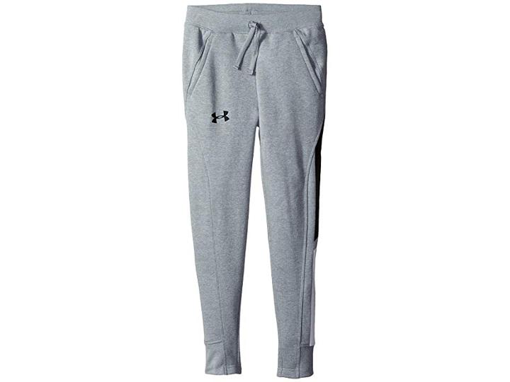 Under Armour Kids Rival Jogger (big Kids) (steel Light Heather/black/black) Boy's Casual Pants