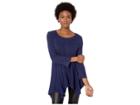 Bobeau Fit And Flare Brushed Tunic (midnight Navy) Women's Vest