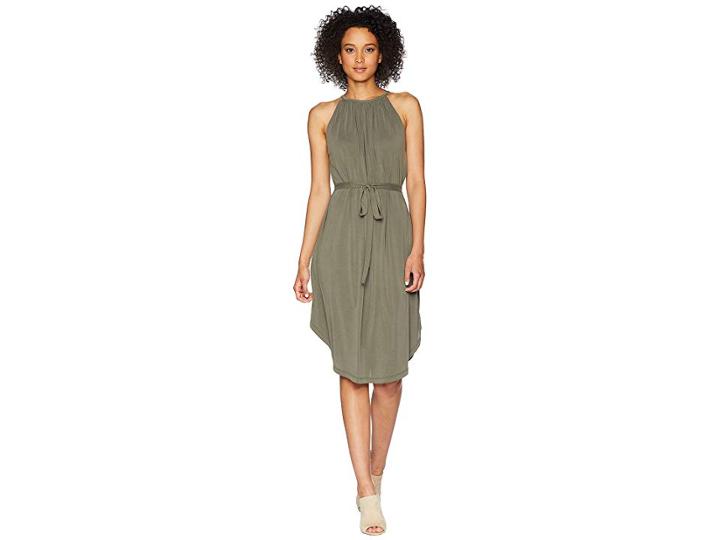 Lucky Brand Halter Neck Dress (olive) Women's Dress