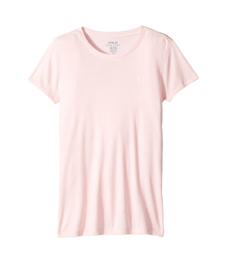 Polo Ralph Lauren Kids Short Sleeve Knit Tee (little Kids/big Kids) (hint Of Pink) Girl's T Shirt