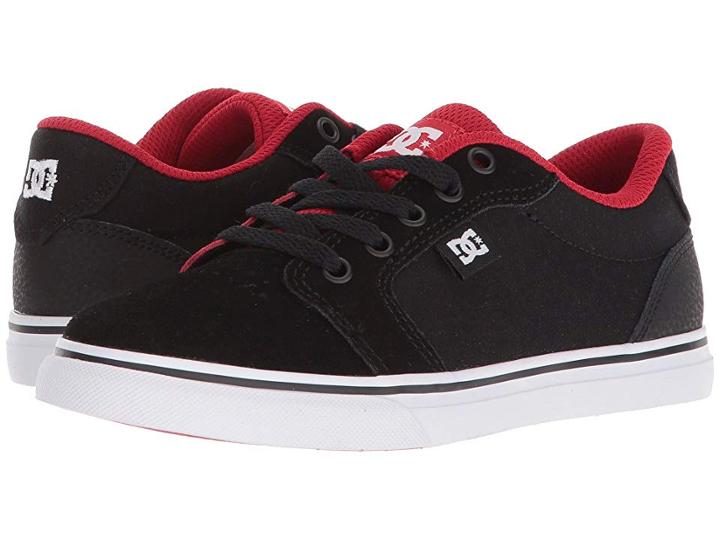Dc Kids Anvil (little Kid/big Kid) (black/red) Boys Shoes