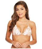 Luli Fama Amor Tobaco Y Ron Seamless Triangle Bikini Top (rose Gold) Women's Swimwear
