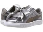 Puma Kids Basket Heart Lunar Lux Ps (little Kid/big Kid) (smoked Pearl) Girls Shoes