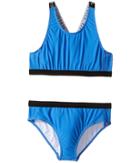 Seafolly Kids Summer Essentials Tankini Set (little Kids/big Kids) (hawaii Blue) Girl's Swimwear Sets